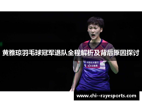 黄雅琼羽毛球冠军退队全程解析及背后原因探讨